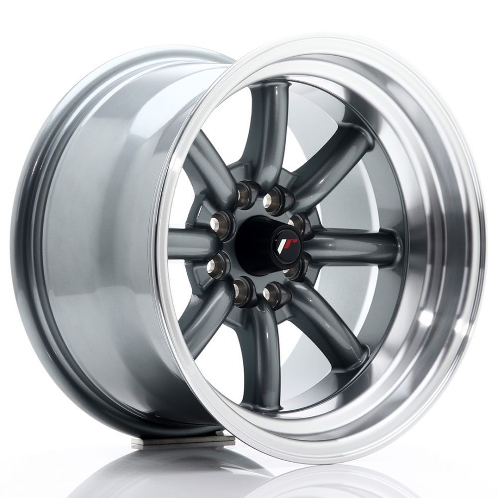 ALU PLATIŠČA JR Wheels JR19 15x9 ET-13 4x100/114 Gun Metal w/ Machined Lip