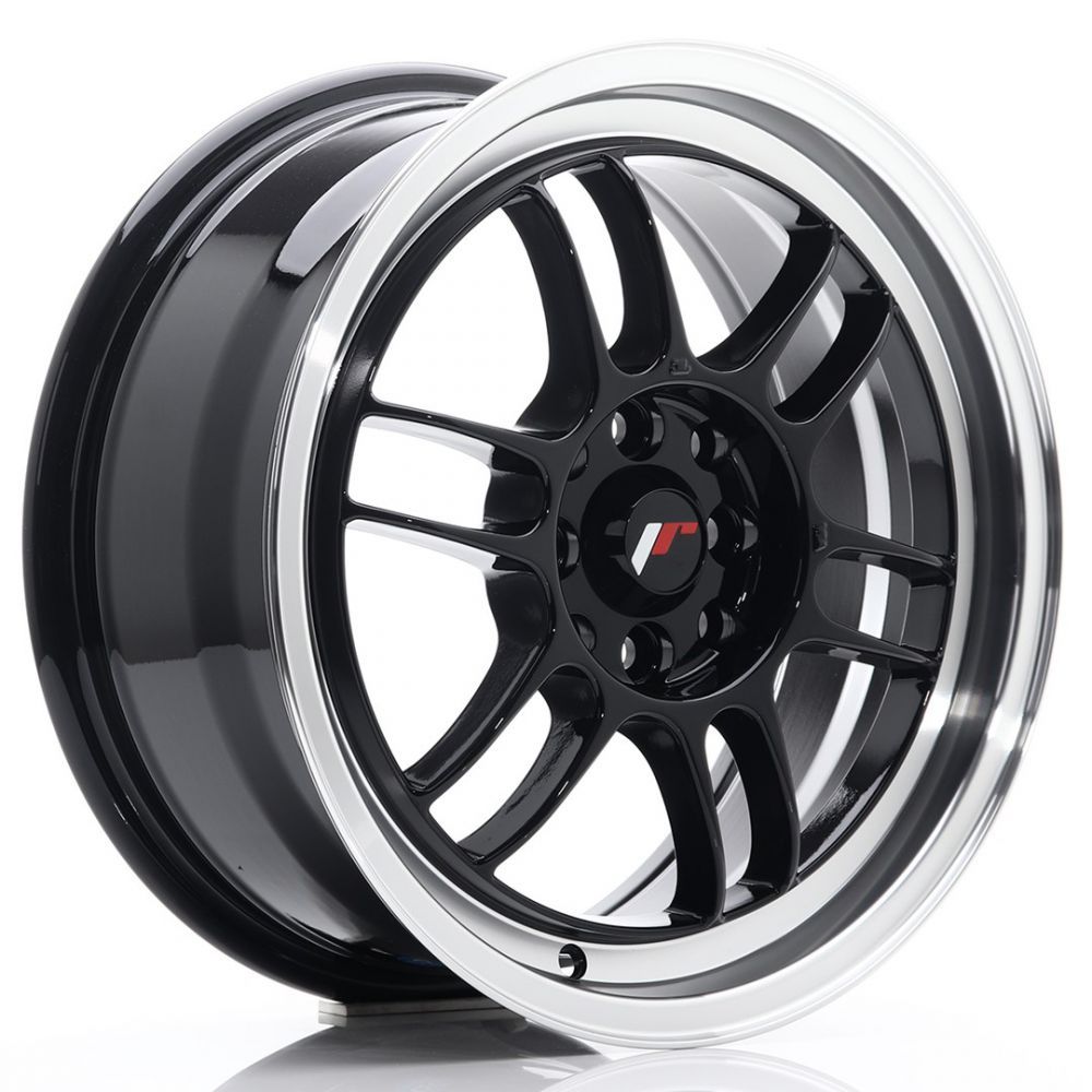 ALU PLATIŠČA JR Wheels JR7 16x7 ET38 4x100/114 Gloss Black w/Machined Lip