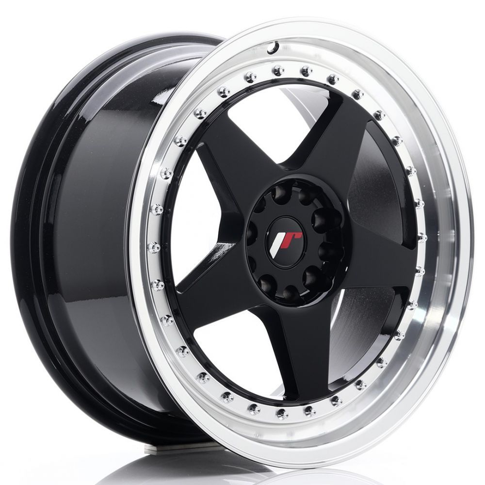 JR Wheels JR6 18x8,5 ET22 5x114,3/120 Glossy Black w/Machined Lip