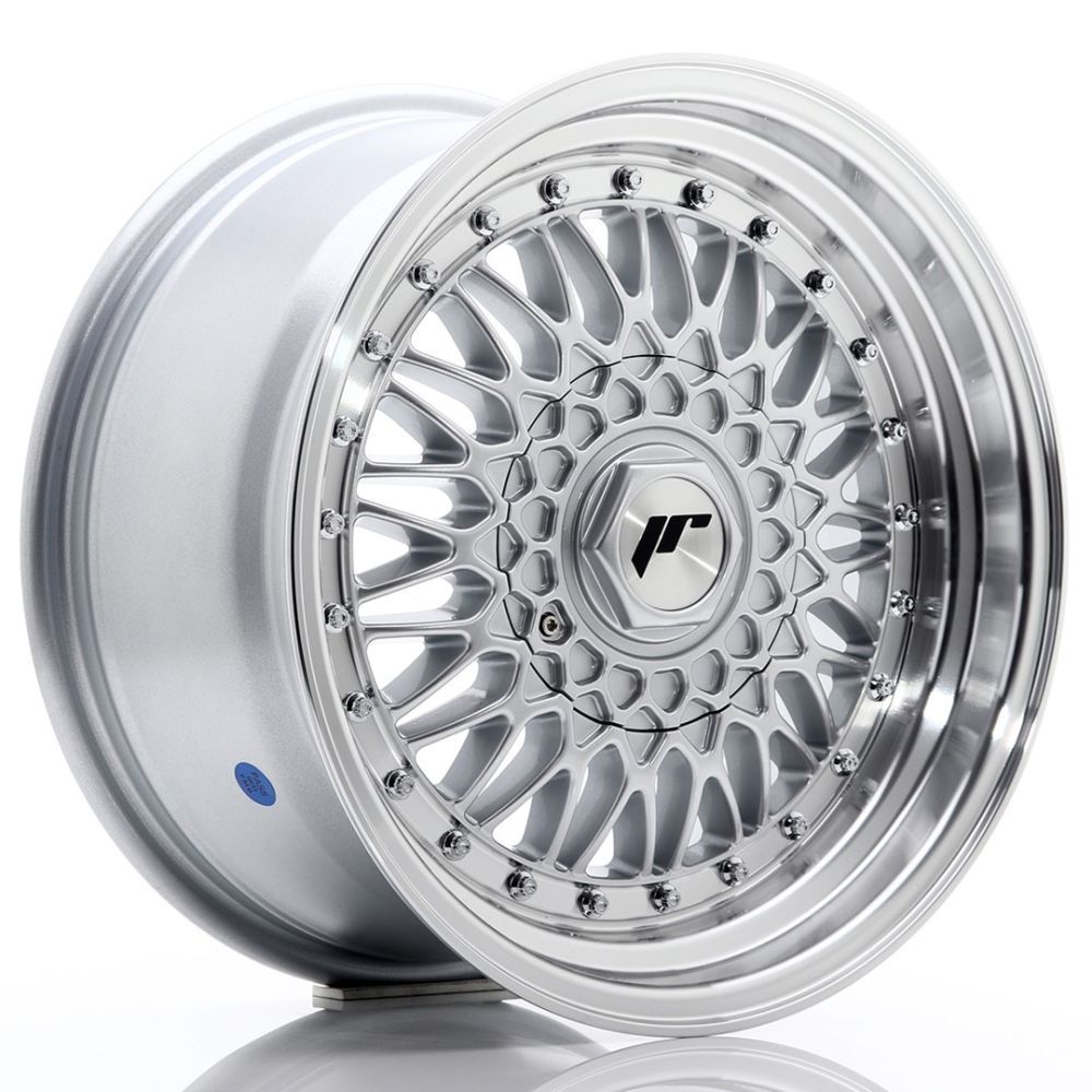 ALU PLATIŠČA JR Wheels JR9 16x8 ET25 4x100/108 Silver w/Machined Lip+Silver Rivets