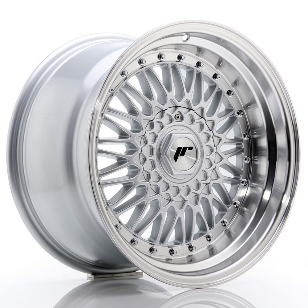 ALU PLATIŠČA JR Wheels JR9 17x10 ET20 5x112/120 Silver w/Machined Lip+Silver Rivets