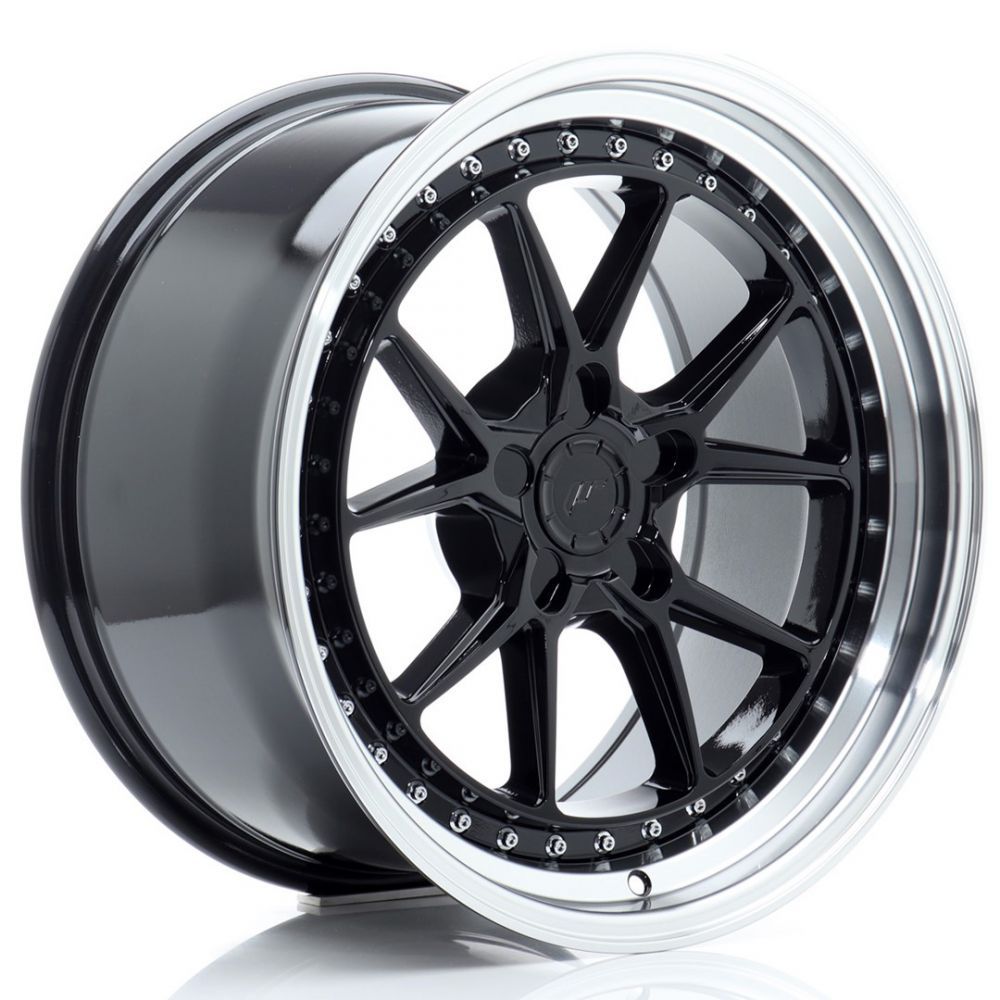 ALU PLATIŠČA JR Wheels JR39 18x9,5 ET15-35 5H BLANK Glossy Black w/Machined Lip