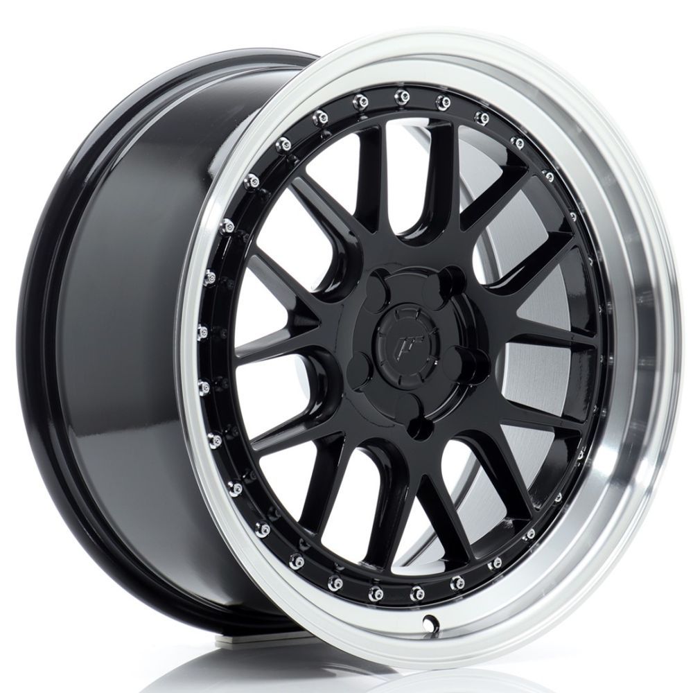 ALU PLATIŠČA JR Wheels JR40 18x8,5 ET15-35 5H BLANK Glossy Black w/Machined Lip