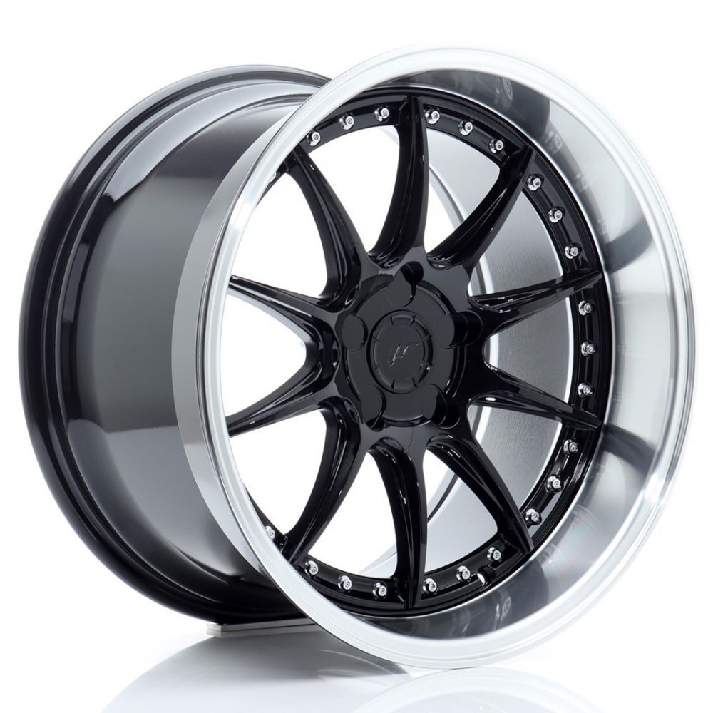 ALU PLATIŠČA JR Wheels JR41 18x10,5 ET15-25 5H BLANK Glossy Black w/Machined Lip