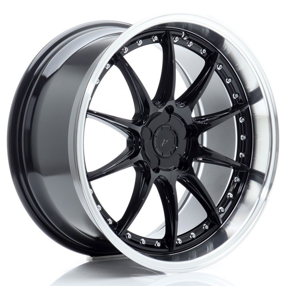 JR Wheels JR41 19x9,5 ET12-22 5H BLANK Glossy Black w/Machined Lip
