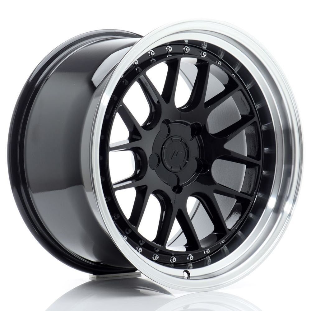 ALU PLATIŠČA JR Wheels JR40 18x10,5 ET15-22 5H BLANK Gloss Black w/Machined Lip