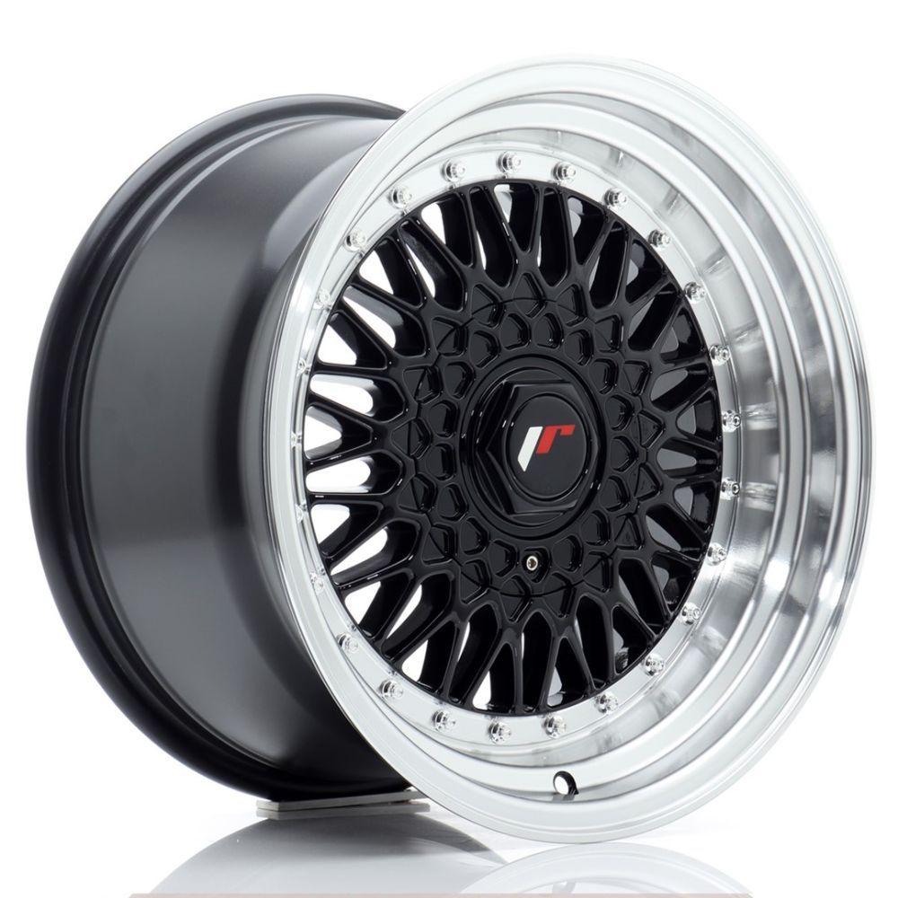 JR Wheels JR6 16x9 ET20 4x100/108 Gloss Black w/Machined Lip