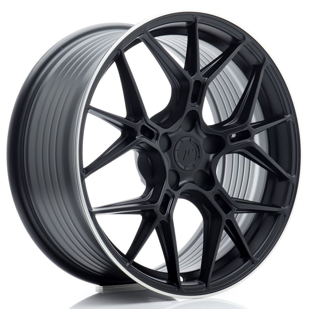 JR Wheels JR51 18x8 ET20-45 5H BLANK Satin Black w/ Machined Lip