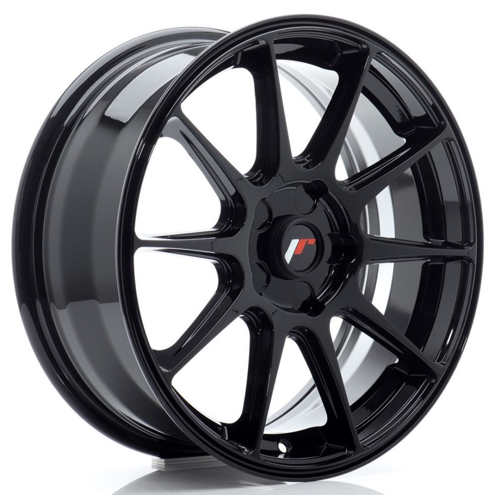JR Wheels JR11 17x7 ET20-38 BLANK Gloss Black