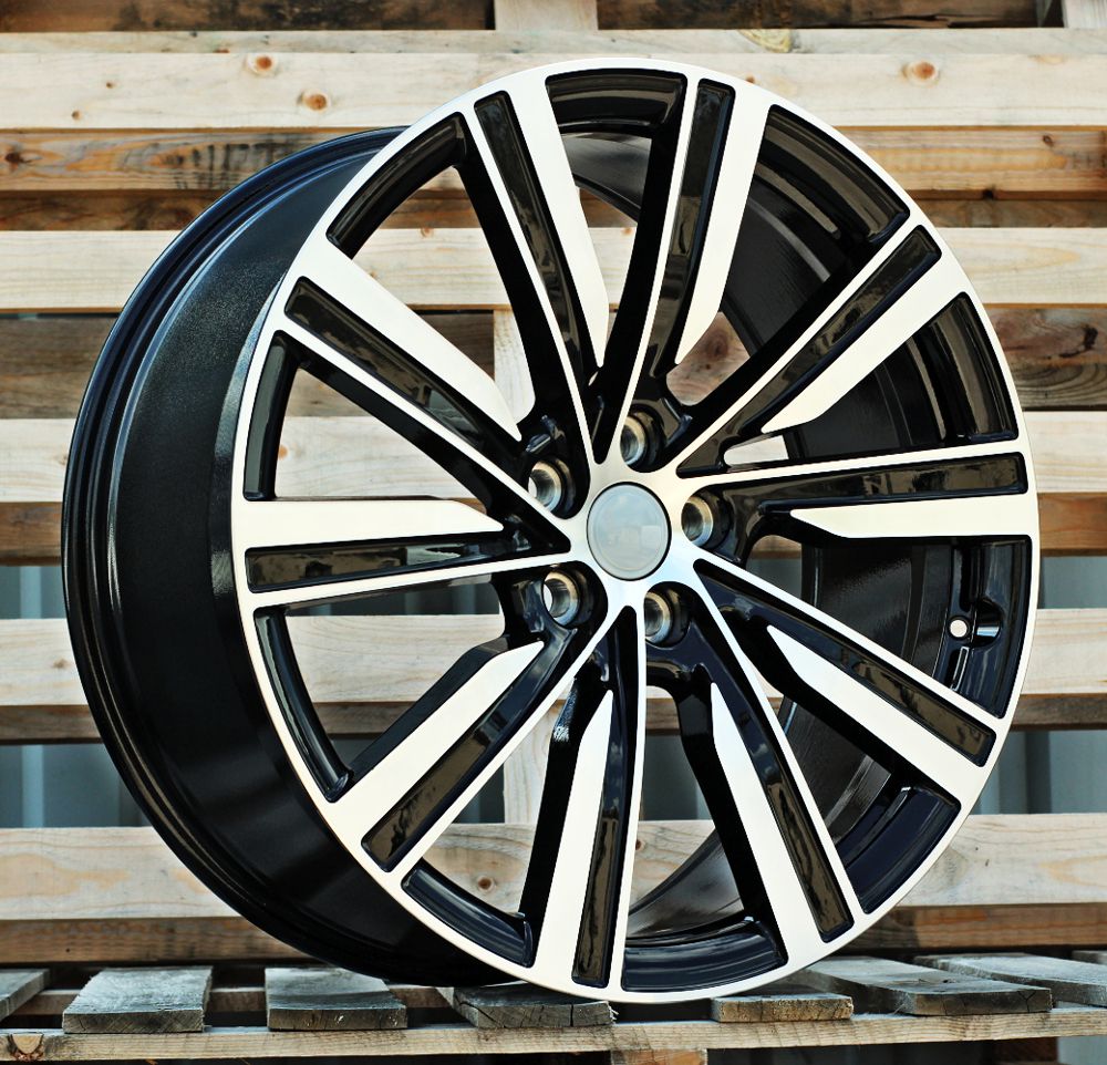 R22x9.5 5X120 ET 45 72.6 H3091F Black Polished (MB) For LAND (K8) (HYBRID FORGED) 9.5x22 ET45 5x120