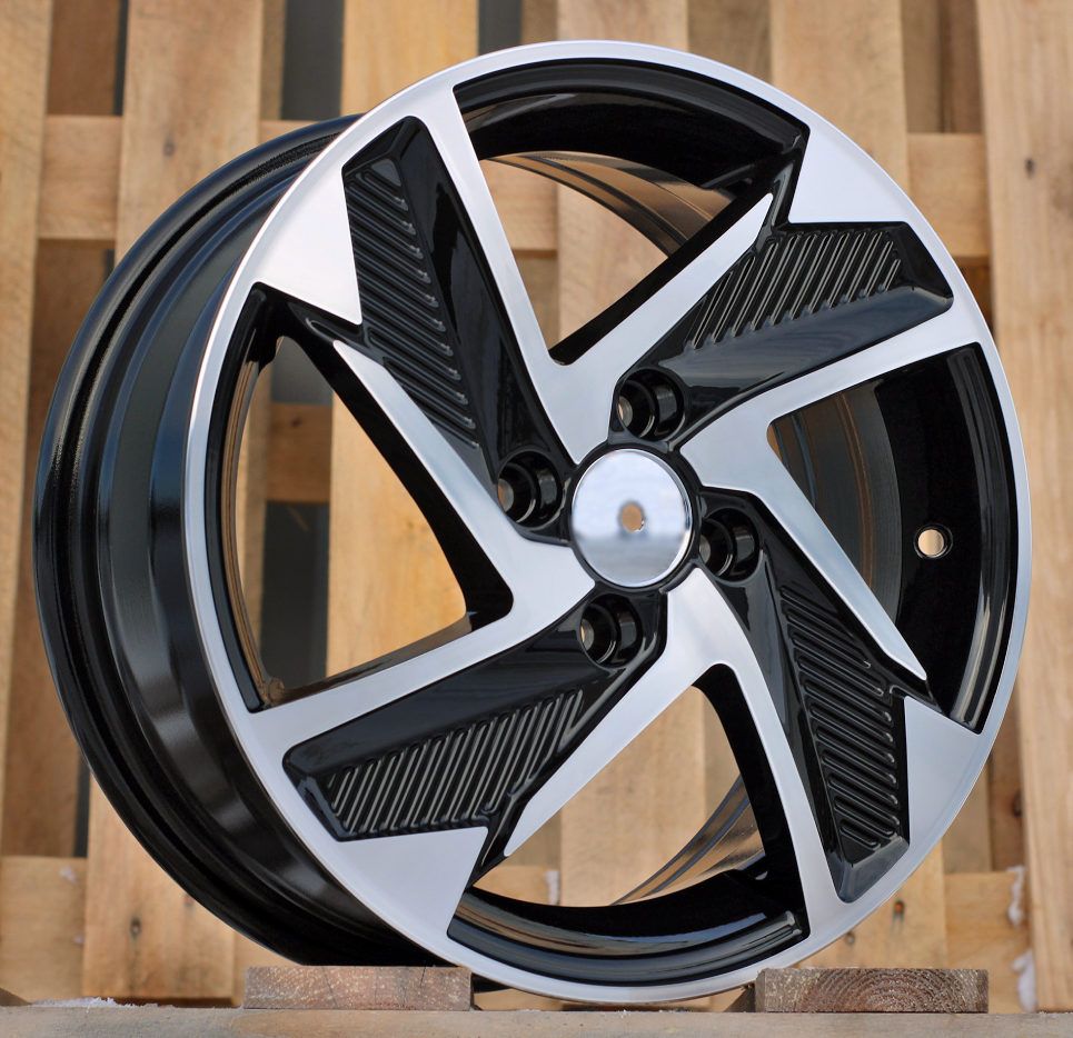  R15x6 4X100 ET 48 54.1 Y1169 Black Polished (MB) For HYUND (R) (New Model) 6x15 ET48 4x100
