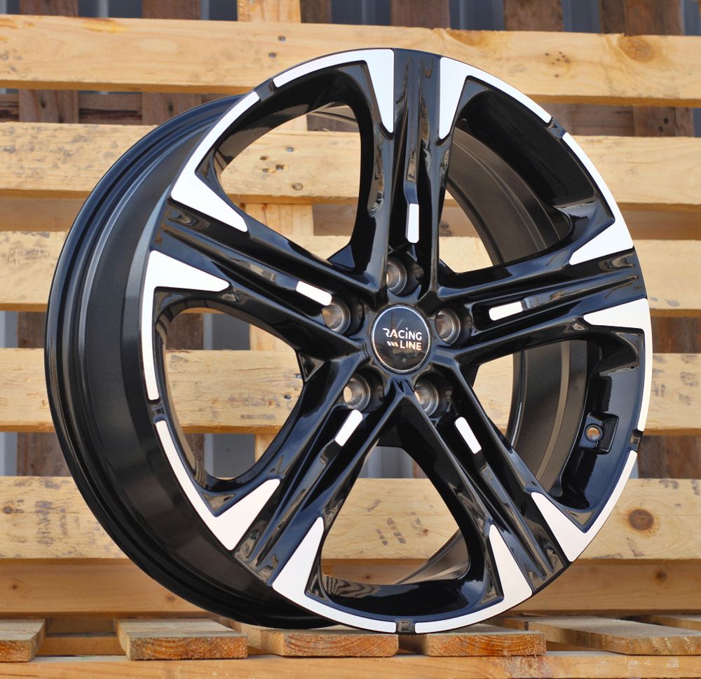  R18x7.5 5X114.3 ET 50.5 67.1 H3482F Black Polished (MB) For KIA (M) (HYBRID FORGED) 7.5x18 ET50.5 5x114.3