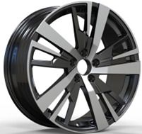  R18x7.5 5X108 ET 49 65.1 YF0448 Black Polished (MB) For PEUG (P1) (HYBRID FORGED) 7.5x18 ET49 5x108