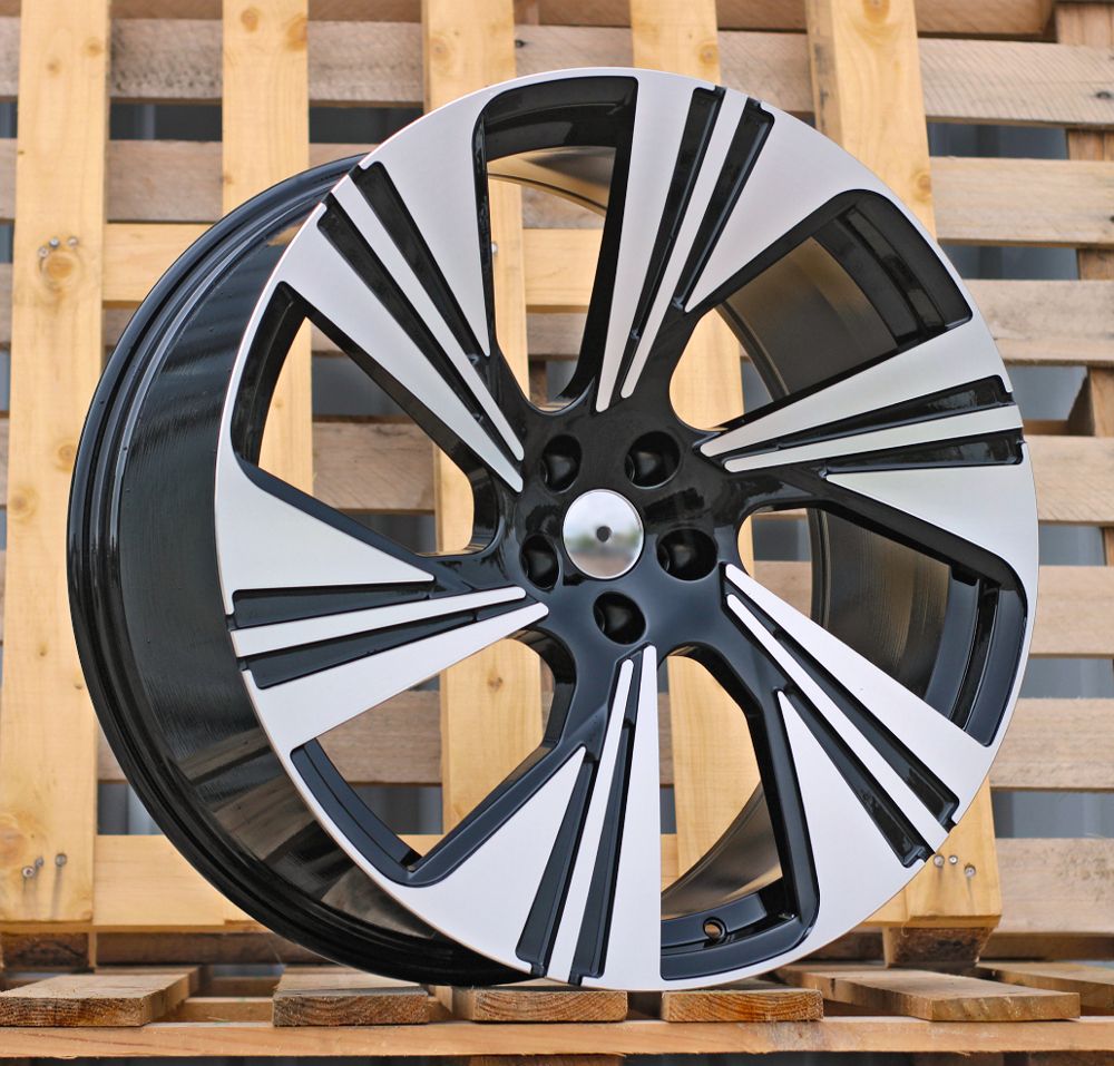 R22x10 5X112 ET 20 66.5 FB007 Black Polished (MB) For AUD (Z7) (HYBRID FORGED Q8) 10x22 ET20 5x112