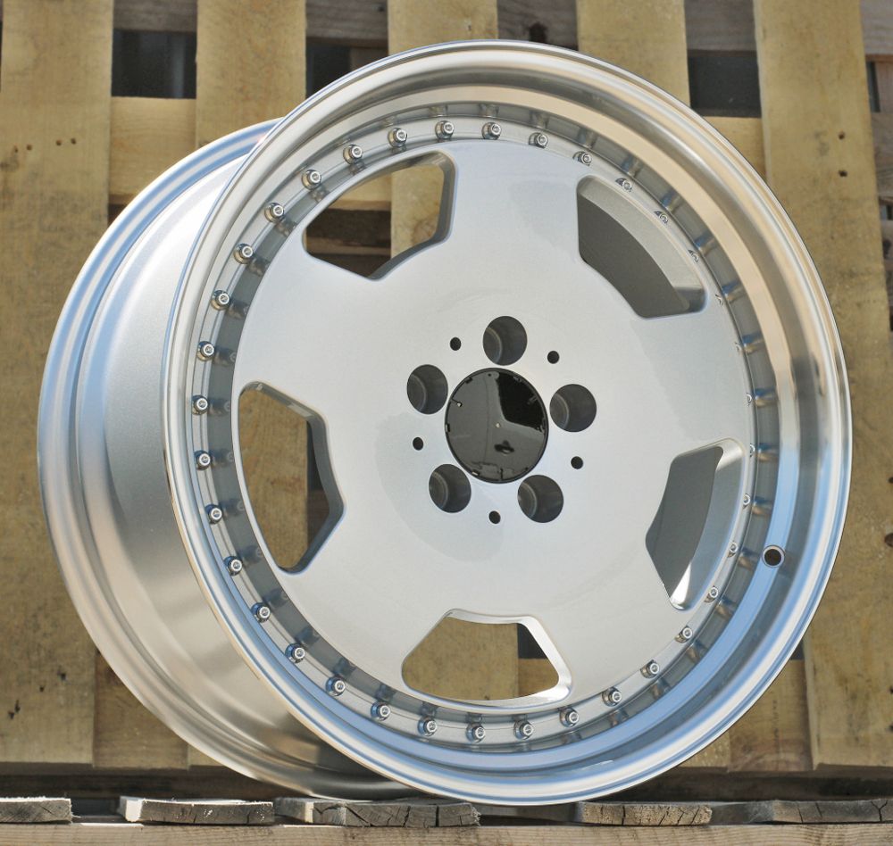  R18x8 5X112 ET 30 66.6 B5852 (FBX455) Silver+Polished Lip (SP) For MER (Z6) (HYBRID FORGED MONOBLOCK Style) 8x18 ET30 5x112