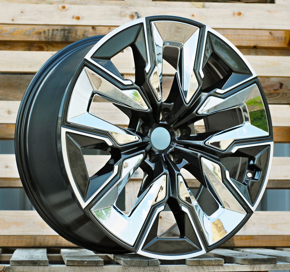 R21x9 5X112 ET 24 66.5 H3447F Grey Polished (MG) For BMW (K8) (HYBRID FORGED Rear+Front) 9x21 ET24 5x112