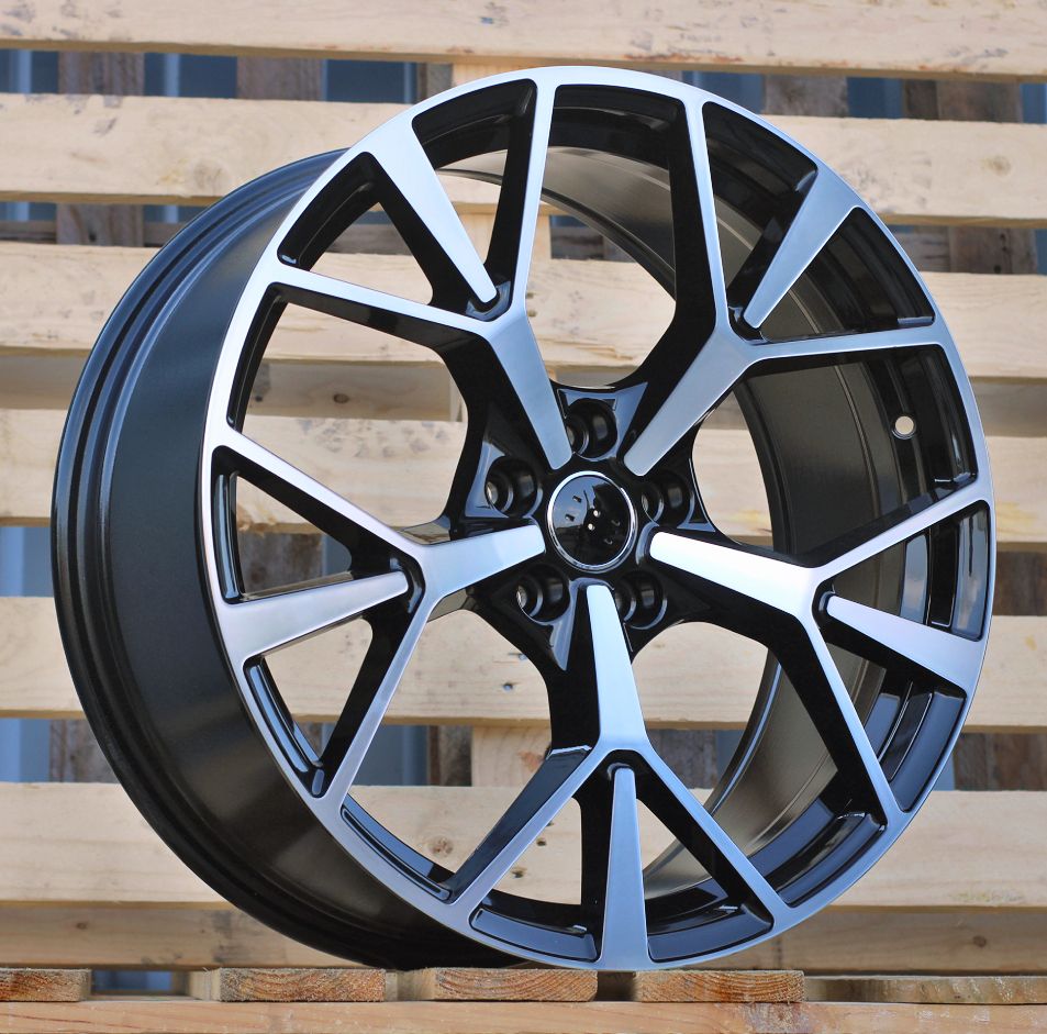 R20x8.5 5X112 ET 38 66.5 3S1385 Black Polished (MB) For AUD (K4) (HYBRID FORGED New Q3) 8.5x20 ET38 5x112