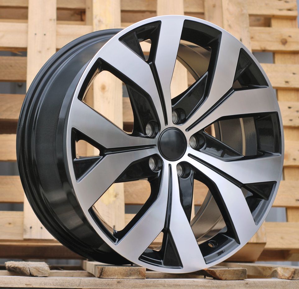 R18x8 5X112 ET 44 57.1 H617F Black Polished (MB) For VW (Z6) (HYBRID FORGED) 8x18 ET44 5x112