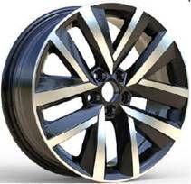 R17x6.5 5X100 ET 34 57.1 FBX515 Black Polished (MB) For VW 6.5x17 ET34 5x100