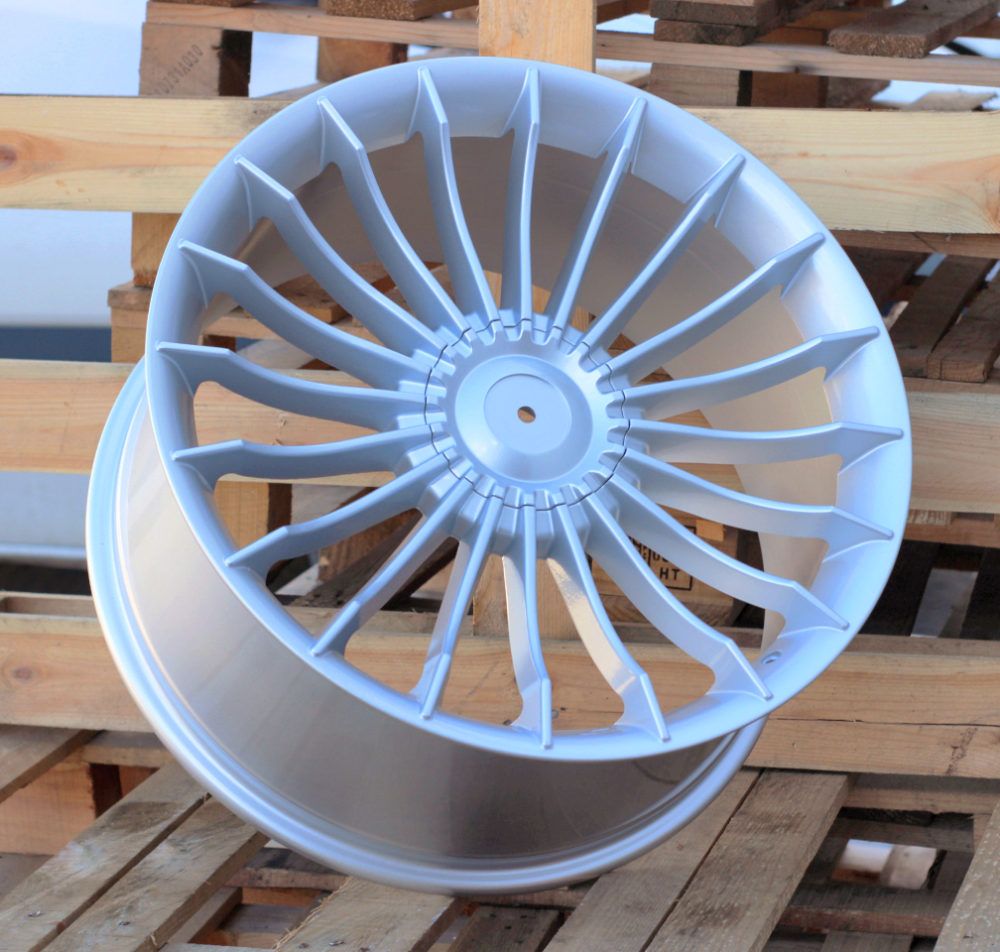  R20x8.5 10X112/120 ET 33 72.6 BK273 Silver Shining (SS) For BMW (K4) (ALPINA Style Rear+Front) 8.5x20 ET33 10x112/120
