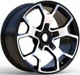 R18x8 5X127 ET 35 71.5 FBX372 Black Polished Half Matt (MBHM) For JEEP (Z4) (HYBRID FORGED) 8x18 ET35 5x127