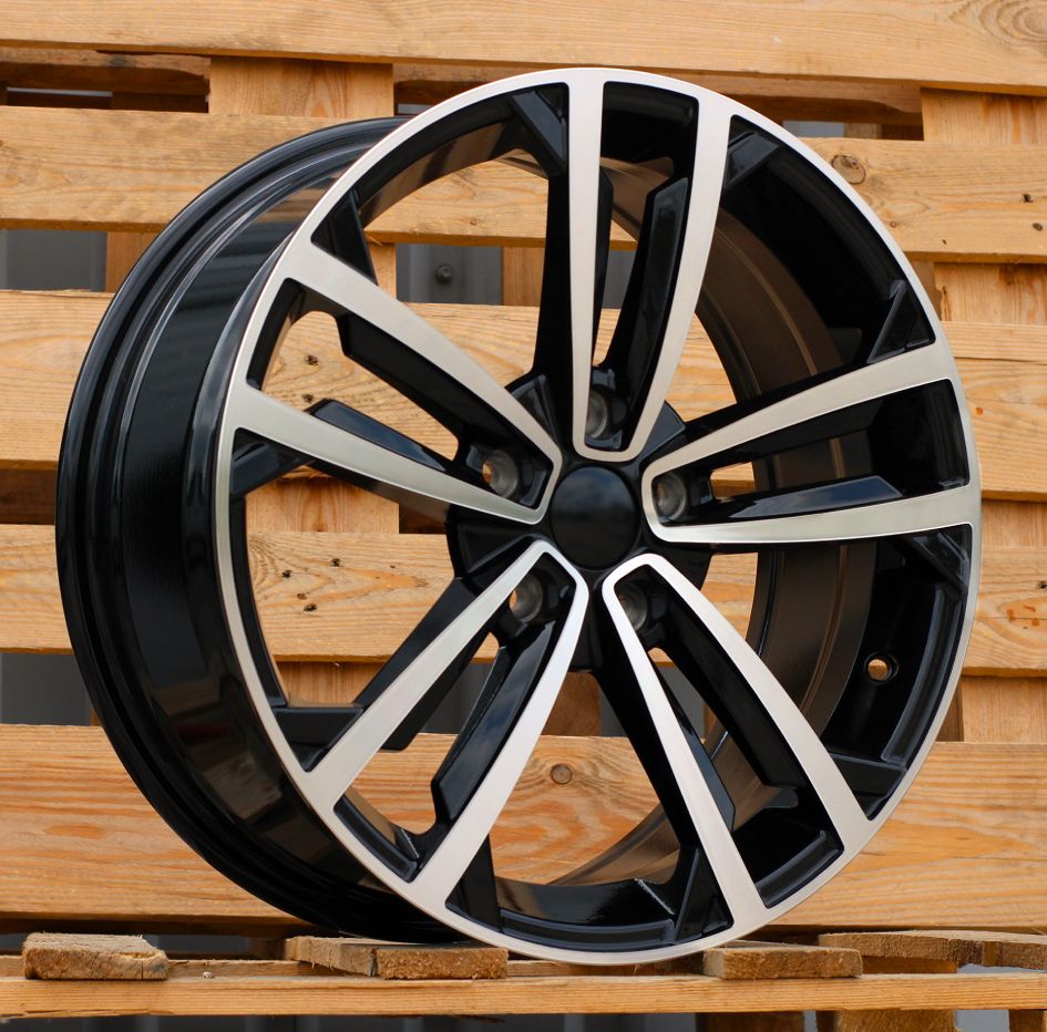  R17x7 5X112 ET 45 57.1 B5287 (IN5396) Black Polished (MB) For VW (P2) () 7x17 ET45 5x112