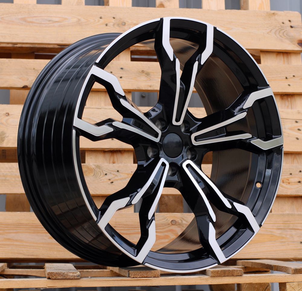  R21x8.5 5X112 ET 30 66.6 YF5596 Black Polished (MB) For BMW (P2) (X3 HYBRID FORGED Front+Rear) 8.5x21 ET30 5x112