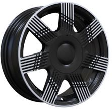 R16x6.5 4X98 ET 35 58.1 YF7074 Black Polished Half Matt (MBHM) For FIAT (Z3) (HYBRID FORGED) 6.5x16 ET35 4x98