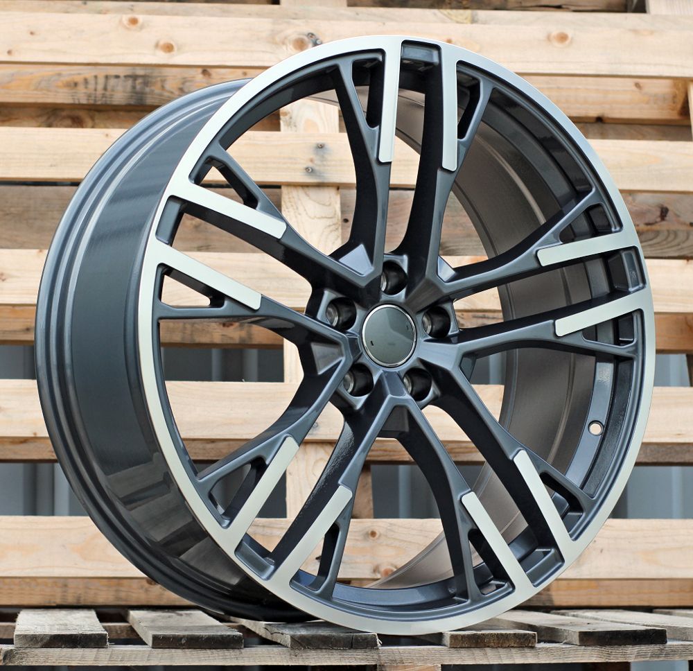 R21x9 5X112 ET 30 66.45 F726 (FB726) Grey Polished (MG) For AUD (Z6) (HYBRID FORGED) 9x21 ET30 5x112