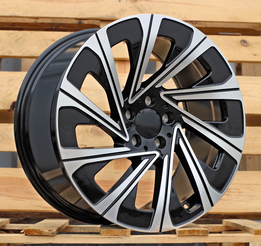 ALU PLATIŠČA R19x9.5 5X112 ET 51 66.6 H3141F Black Polished (MB) For MER (K7) (HYBRID FORGED New E class Rear+Front) 9.5x19 ET51 5x112