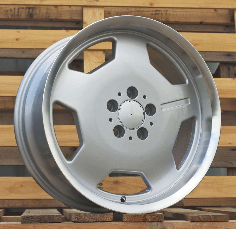  R18x8 5X112 ET 35 66.6 I5270 Silver+Polished Lip (SP) For MER (K7) (MONOBLOCK Style) 8x18 ET35 5x112