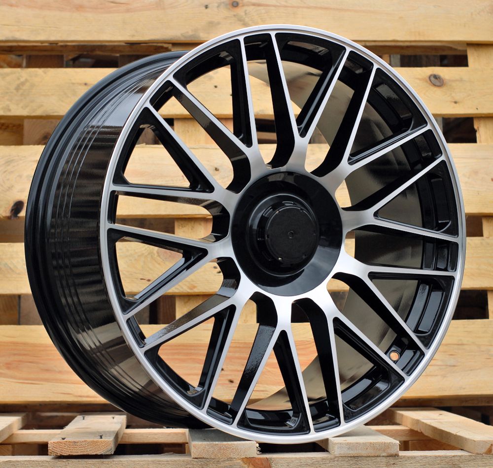  R19x8.5 5X112 ET 40 66.6 Y0207 (FBX161) Black Polished (MB) For MER (Z5+K4) (HYBRID FORGED Rear+Front) 8.5x19 ET40 5x112