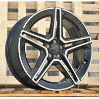 R17x7.5 5X112 ET 36 66.5 FBX142 (H3067F) Black Polished (MB) For MER (A) (HYBRID FORGED) 7.5x17 ET36 5x112