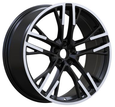 R19x8.5 5X112 ET 34 66.5 F726 Black Polished (MB) For AUD (K8) (HYBRID FORGED) 8.5x19 ET34 5x112