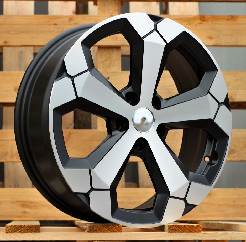  R18x6.5 5X114.3 ET 32 66.1 Y1274 Black Polished Half Matt (MBHM) For DACIA (K2) (NEW Model) 6.5x18 ET32 5x114.3