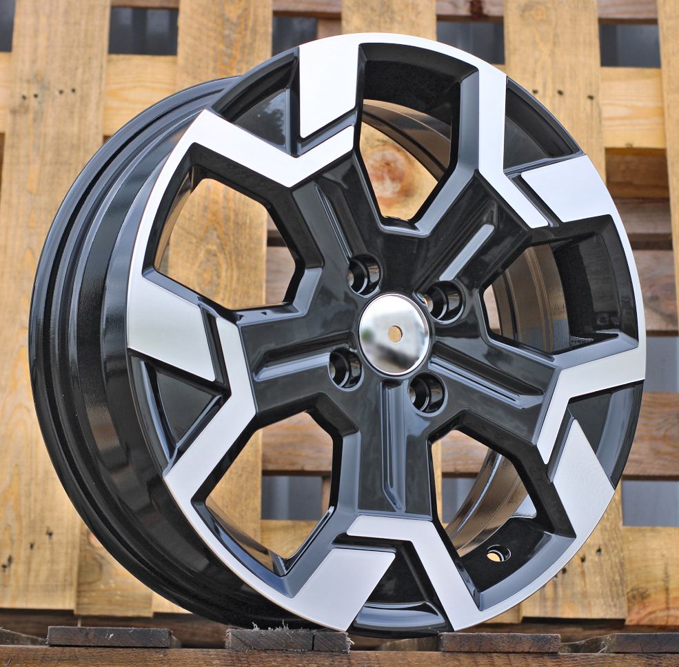 ALU PLATIŠČA R16x6 4X100 ET 40 60.1 B1407 Black Polished (MB) For DACIA (L6) 6x16 ET40 4x100