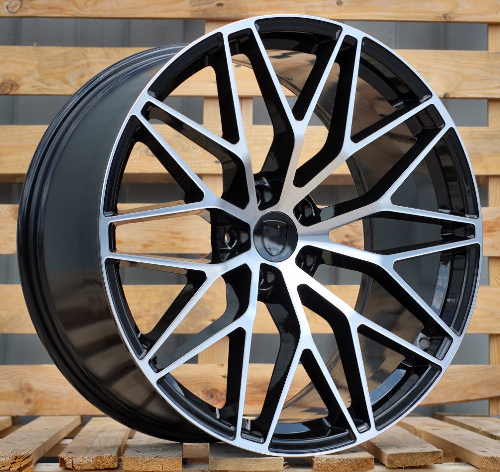R21x9.5 5X112 ET 26 66.5 3S1067 Black Polished (MB) PORCH (P2) ((New Macan)(Rear+Front) HYBRID FORGED) 9.5x21 ET26 5x112