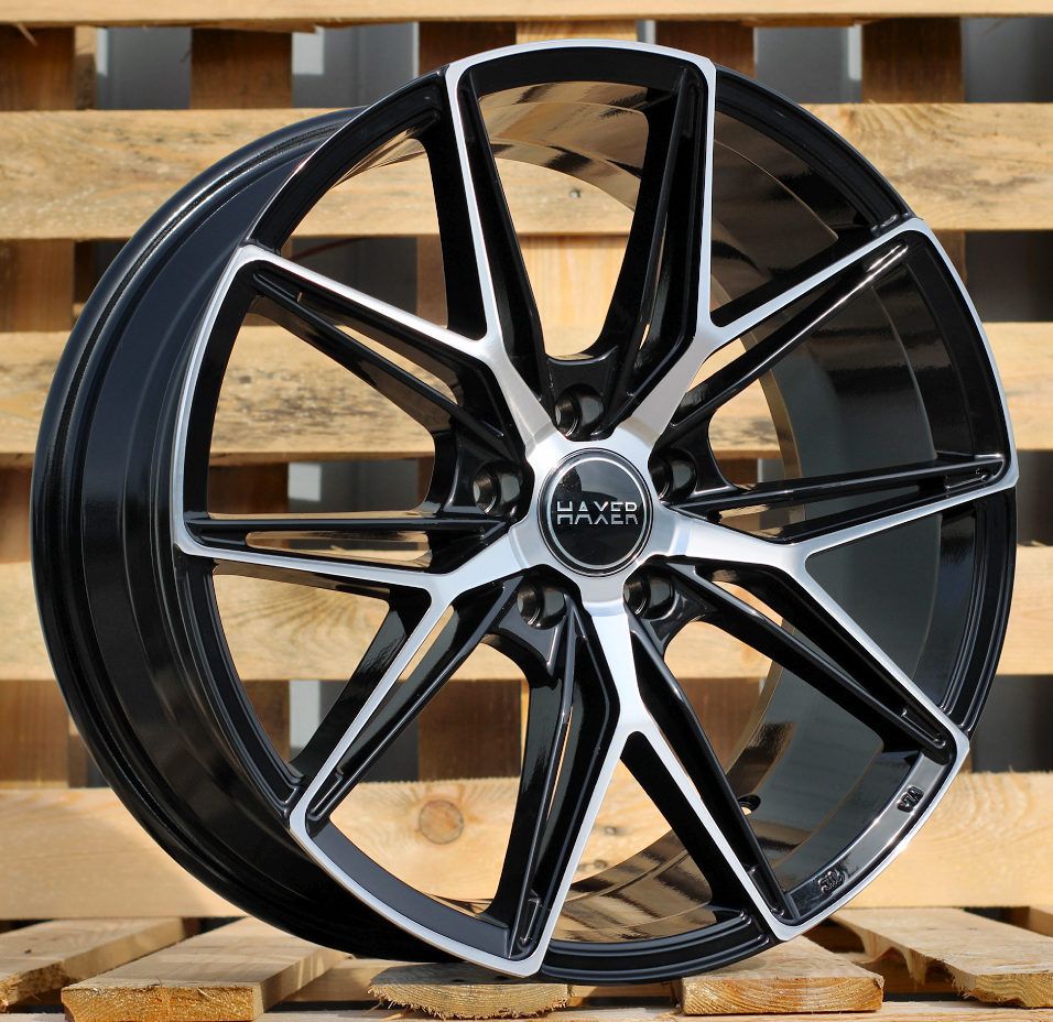  R18x8 5X120 ET 40 72.6 HX043 Black Polished (MB) For HAXER (K2) 8x18 ET40 5x120
