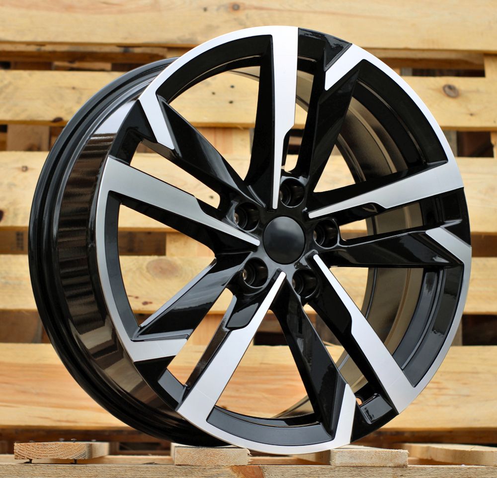  R17x7 5X112 ET 46 57.1 FBX254 Black Polished (MB) For SKODA (K7) (HYBRID FORGED) 7x17 ET46 5x112