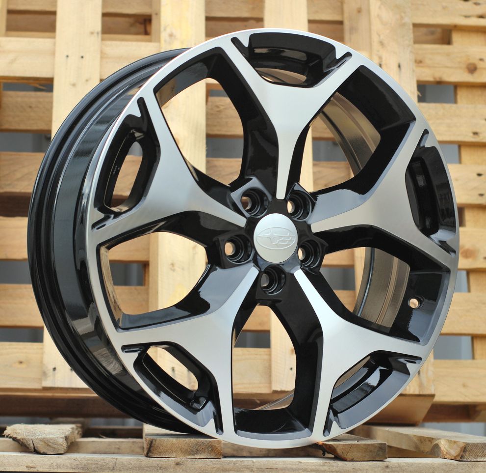 R18x7 5X100 ET 48 56.1 BY164 (IN8013) Black Polished (MB) For SUBAR (K4) 7x18 ET48 5x100