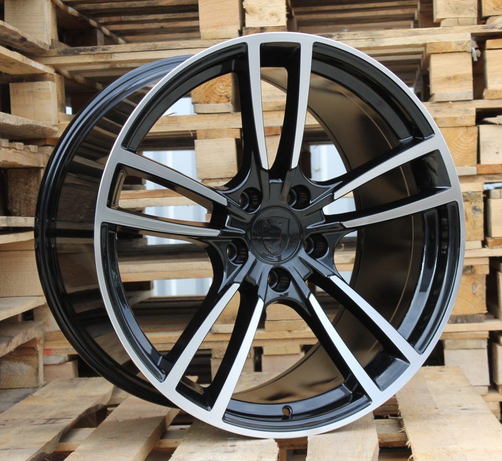 R21x11.5 5X130 ET 55 71.6 B1378 Black Polished (MB) For PORCH (P) (Rear+Front) 11.5x21 ET55 5x130