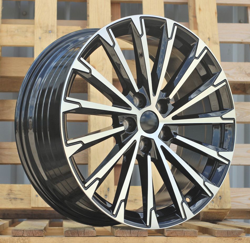 R19x8 5X112 ET 45 57.1 YF0446 Black Polished (MB) For SKODA (K7) (HYBRID FORGED) 8x19 ET45 5x112
