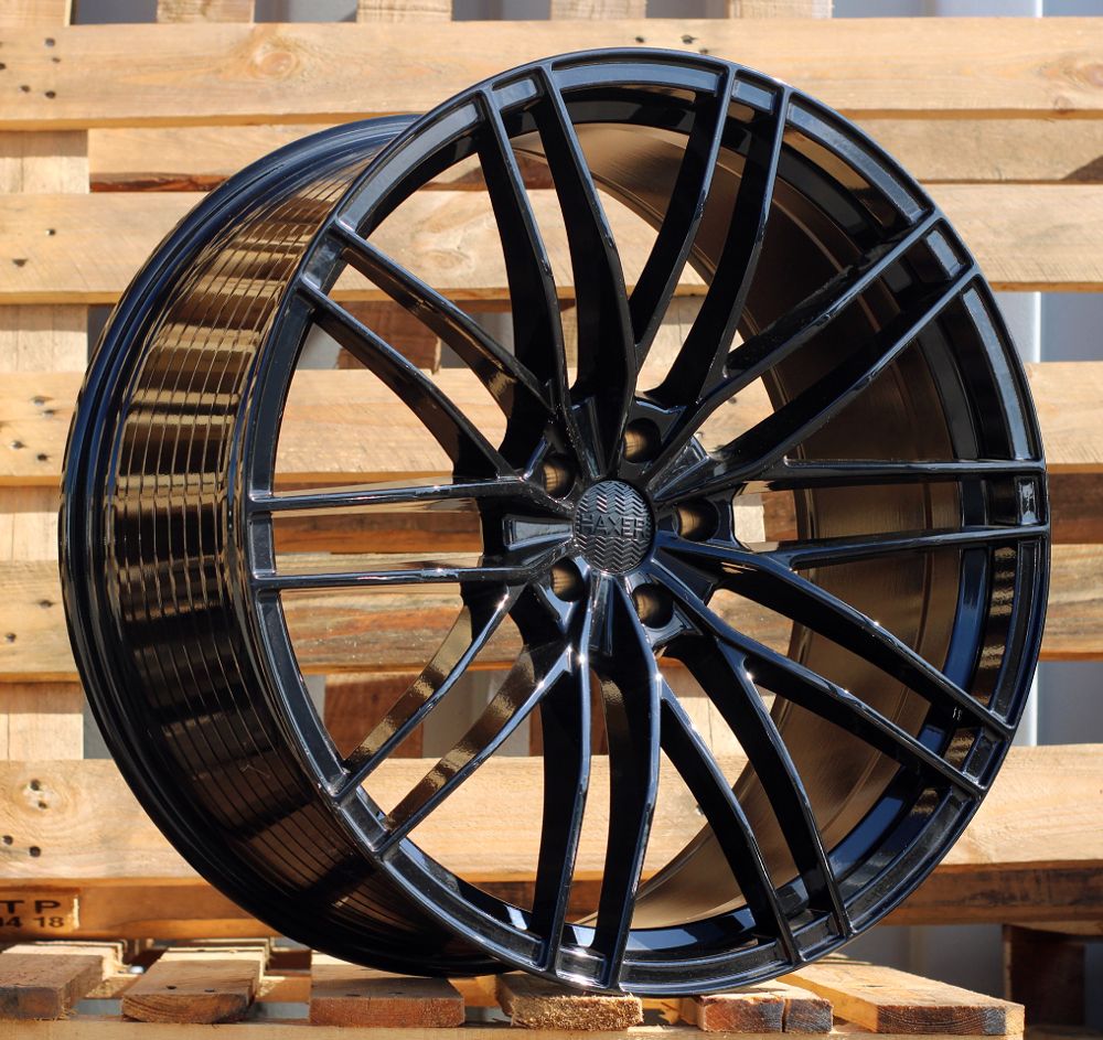 R20x9 5X112 ET 30 66.5 F1995 (YF0417) Black (BL) For AUD (K8) (HYBRID FORGED ABT Style) 9x20 ET30 5x112