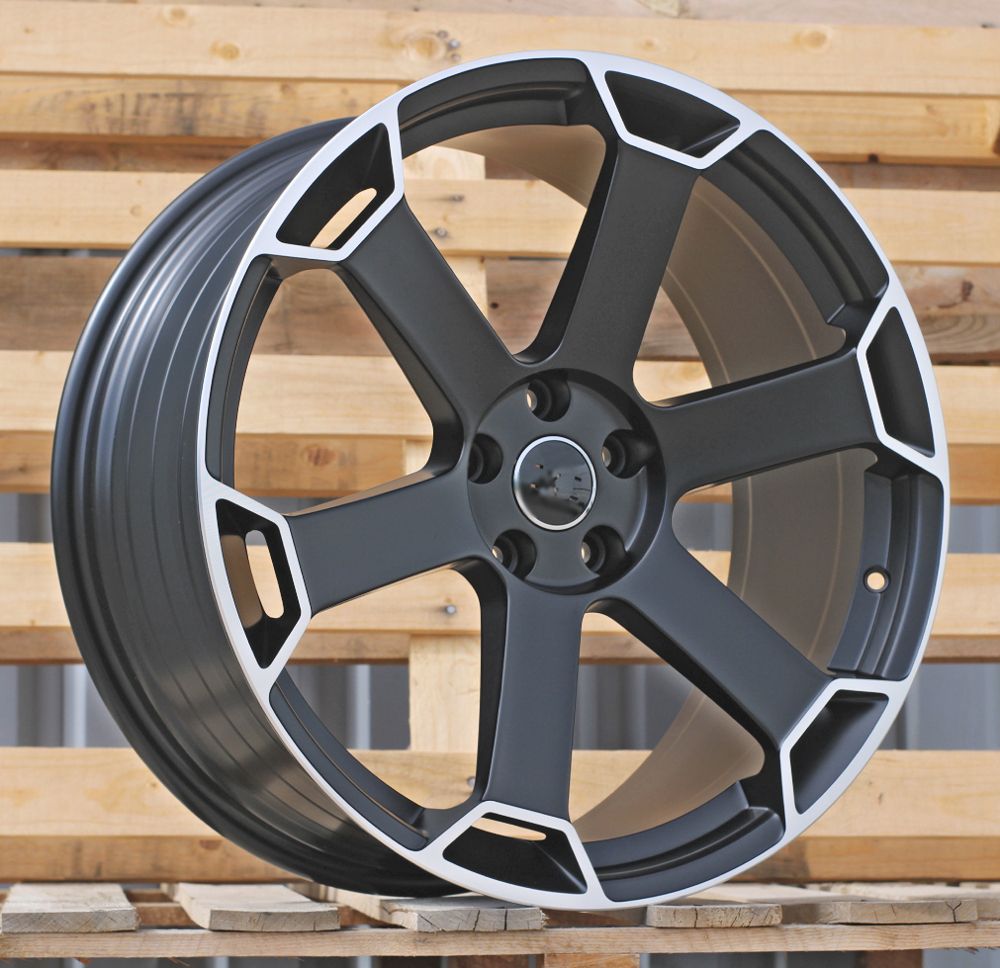 R21x9 5X112 ET 30 66.5 YF6149 Black Half Matt+Polished Lip (BLHMPL) For AUD (K7) (HYBRID FORGED (Black Lip)) 9x21 ET30 5x112