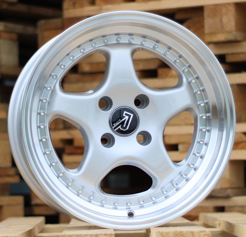 ALU PLATIŠČA R14x7 4X100 ET 20 67.1 BK660 Silver+Polished Lip (SP) For BMW (P) 7x14 ET20 4x100