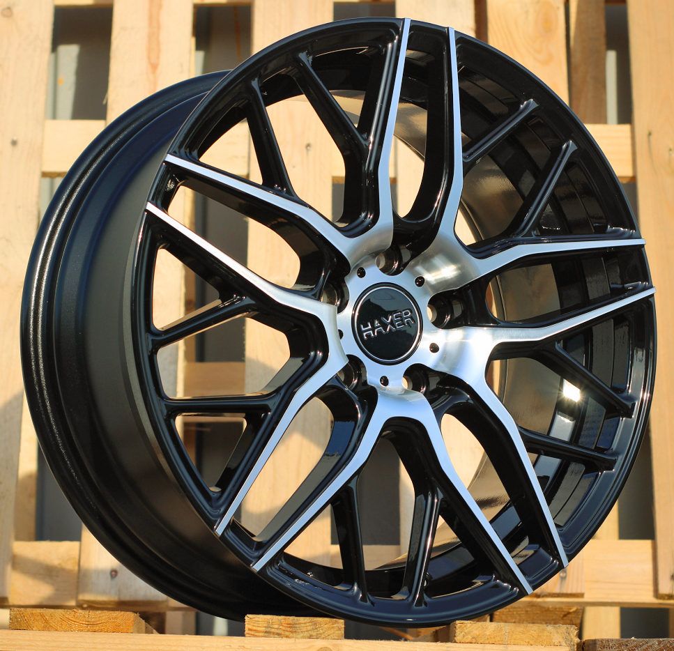 R18x8 5X112 ET 45 66.6 HX038 (B5426) Black Polished (MB) For HAXER (K4) 8x18 ET45 5x112
