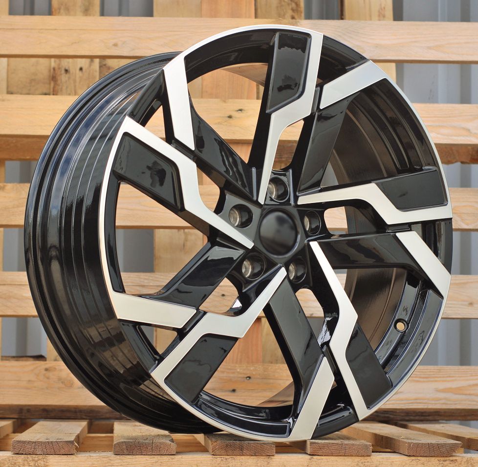 ALU PLATIŠČA R19x8 5X112 ET 41 57.1 YF5696 Black Polished (MB) For SKODA (Z6) (HYBRID FORGED) 8x19 ET41 5x112