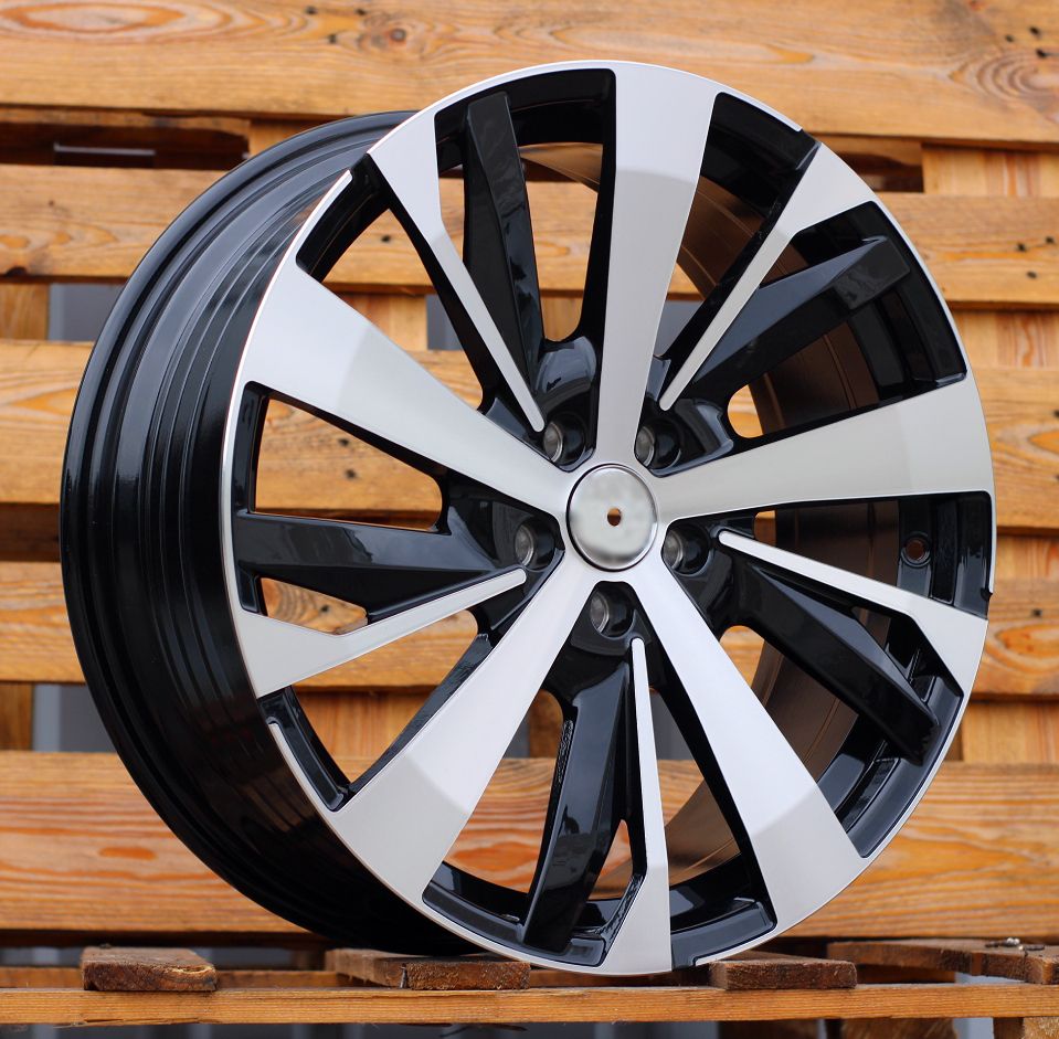 R19x7.5 5X108 ET 42 65.1 YF0449 Black Polished (MB) For PEUG (P1) (HYBRID FORGED) 7.5x19 ET42 5x108