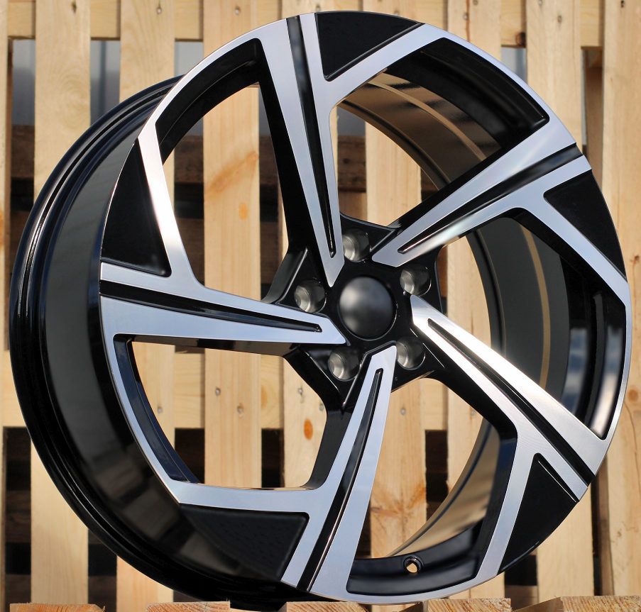 R18x8 5X112 ET 45 57.1 B5851 Black Polished (MB) For VW (K4) 8x18 ET45 5x112
