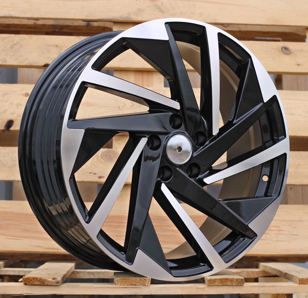  R18x8 5X112 ET 45 57.1 FBX170 Black Polished (MB) For VW (Z5) (HYBRID FORGED) 8x18 ET45 5x112